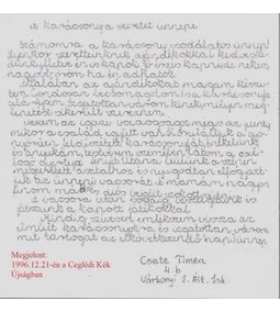 &quot;A Karácsony a szeretet ünnepe&quot;- Visszatekintésem 1996 Karácsonyára
