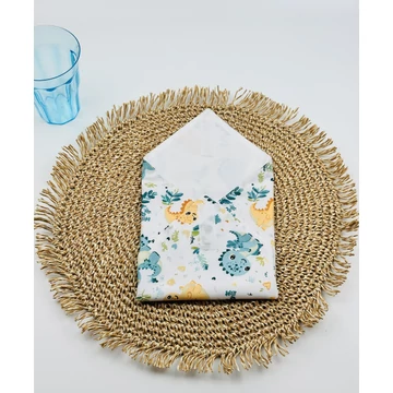 Textil újraszalvéta, szendvics csomagoló- baby dinós