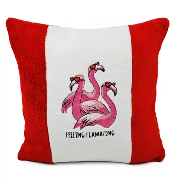 Hímzett díszpárna szerelmeseknek-flamazing