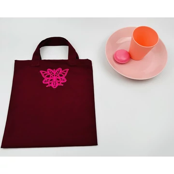 Különleges vászontáska pink pillangó mintával