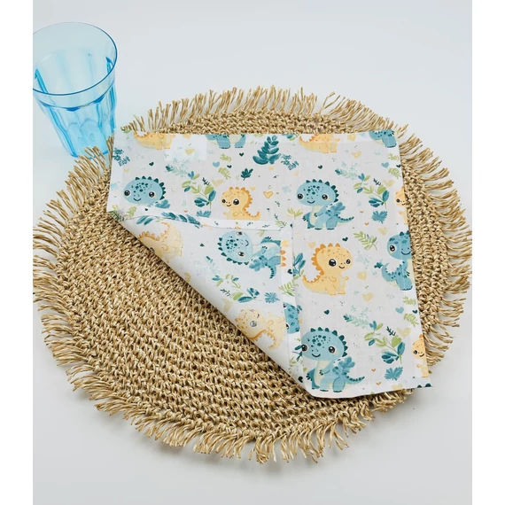 Egyrétegű iskolai textil szalvéta- baby dinok