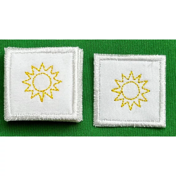 Hímzett óvodai jel nap