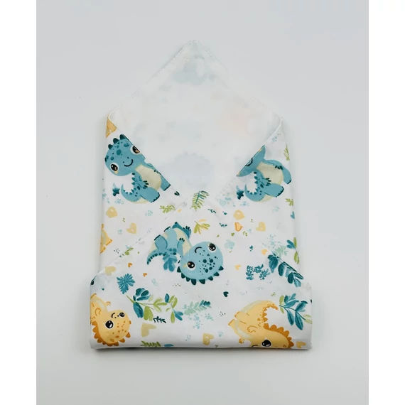 Textil újraszalvéta, szendvics csomagoló- baby dinós