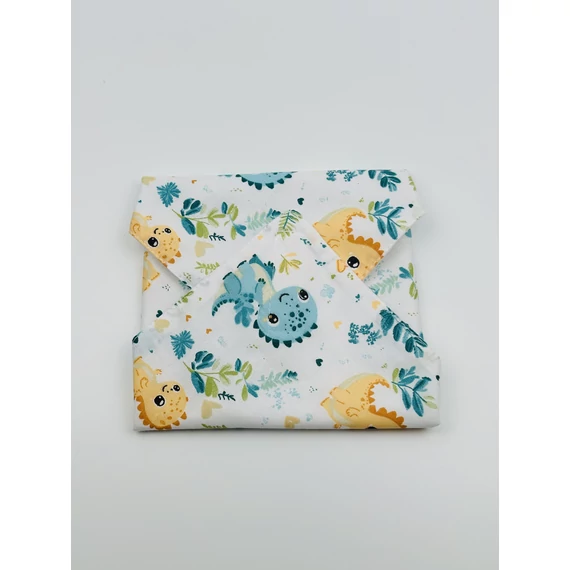 Textil újraszalvéta, szendvics csomagoló- baby dinós