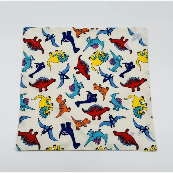 Textil újraszalvéta, szendvics csomagoló- dinós