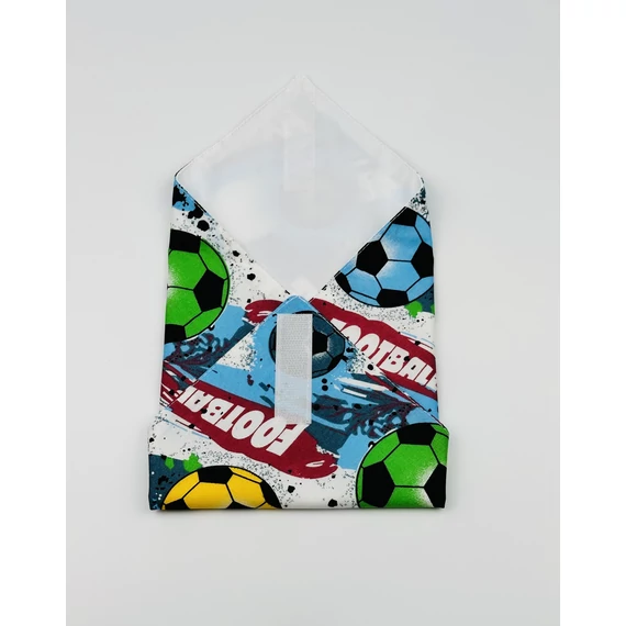 Textil újraszalvéta, szendvics csomagoló- focilabdás