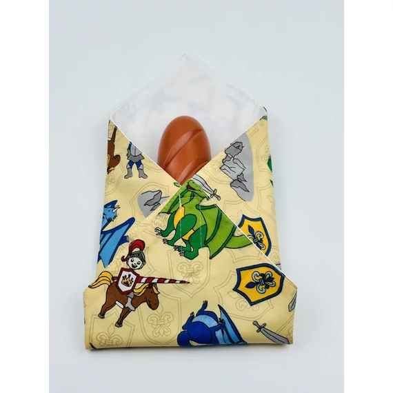 Textil újraszalvéta, szendvics csomagoló- lovagok