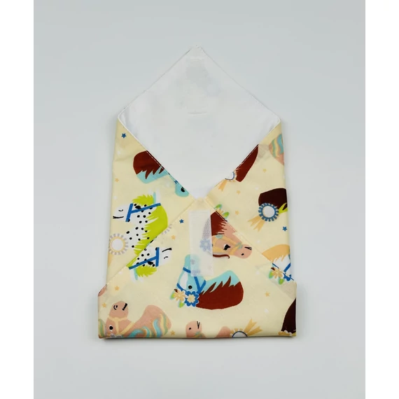 Textil újraszalvéta, szendvics csomagoló- lovas