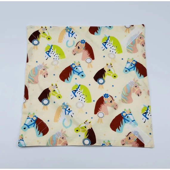Textil újraszalvéta, szendvics csomagoló- lovas