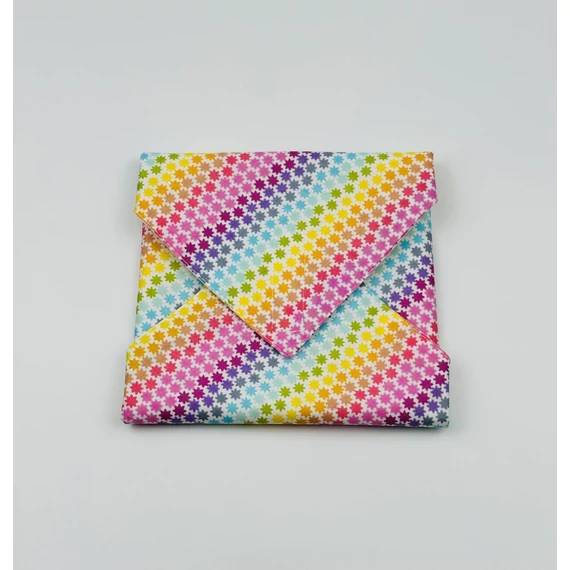 Textil újraszalvéta, szendvics csomagoló- színes csillagos