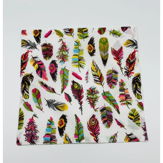 Textil újraszalvéta, szendvics csomagoló- színes tollak