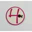 Hímzett számlap textil zászlófüzérhez pink katicás-4