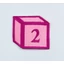Hímzett számlap textil zászlófüzérhez rózsaszín kocka pink cérnával-2